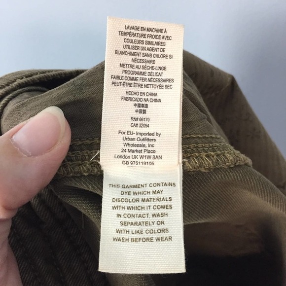 WE the Free Antique Brass Distressed Mini Skirt Size 25 High Waisted Pockets - Picture 12 of 12